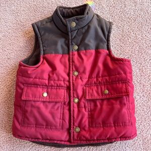 Janie and Jack Reversible Red and Brown Kids Vest